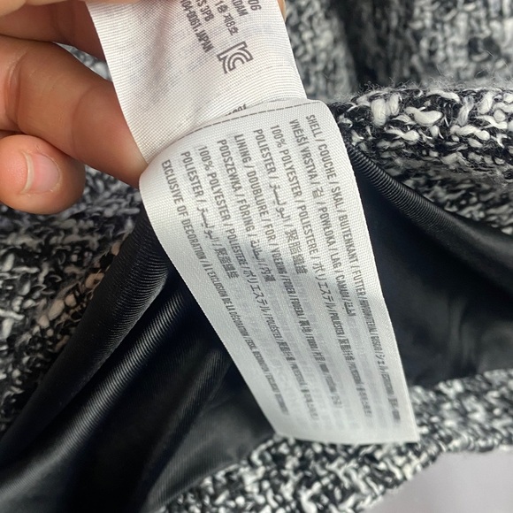 Abercrombie & Fitch Women's Classic Tweed Blazer - White/Black - Size Large - Picture 10 of 13